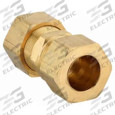 PARKER Compression Fitting Union: 3/4 in OD x 3/4 in OD Fitting Size, Brass - Standard Sleeve Brass Compression Fittings
