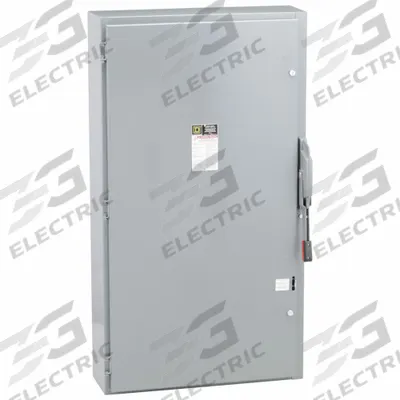 SQUARE D Safety Switch: Non-Fusible, 400 A, Three Phase, 600V AC, Galvanized Steel - Non-Fusible Safety Switches