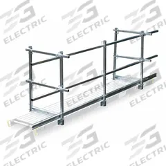 WERNER Guard Rail and Toe Board System: Guardrail and Toeboard Kit, Aluminum (MPN SQHTG-20A). Key specifications — Color: Silver; Included Components: Brackets; Material: Aluminum; Product Type: Guardrail and Toeboard Kit; Series: SQHTG; Brand: WERNER.