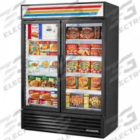 TRUE REFRIGERATION Freezer Merchandiser: 78 5/8 in x 54 1/8 in x 29 7/8 in, Black, Glass Door (MPN GDM-49F-FLX-HC~TSL01). Key specifications — attr1277723: TRUE REFRIGERATION; attr1277683: R-290; attr1277691: No; attr1277694: Black; attr1280716: Glass Door; attr1280729: GDM.