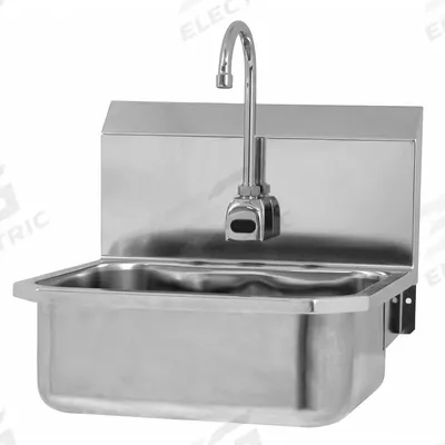 SANI-LAV Hand Sink: 1 Stations, 7 in Bowl Dp, 17 in Bowl Lg, 14 in Bowl Wd, Faucet Included - One-Station Wall-Mounted Hand Sinks with Faucets