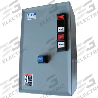 EATON Magnetic Motor Starter: Non-Reversing, 3 Poles, Electronic Protection, 9 A - Enclosed, Non-Reversing Starters with Electronic Overloads