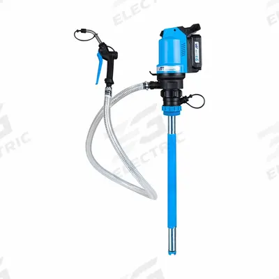 MACNAUGHT Battery Operated Pump: Pumps with Discharge Hose & Nozzle, 18V Battery Size - Cordless Battery-Powered Drum Pumps