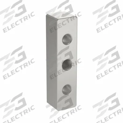 80/20 Base Plate: 40 Series, Aluminum, 19 mm x 19 mm x 80 mm, Drop-In, Double - Base Plates for Threaded-Stem Feet & Casters