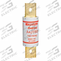 MERSEN Fuse: A4J Series, Class J, Blade Body, Fast-Acting, 150 A, 600 V AC, 300 V DC, Non-Indicating (MPN A4J150). Key specifications — Series: A4J; Brand: MERSEN.