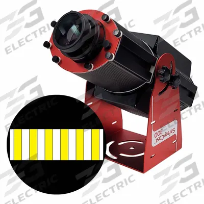 LASERGLOW TECHNOLOGIES Fixed Image Projector: Projector, Lens and Image Template - LED Safety Walkway Projectors