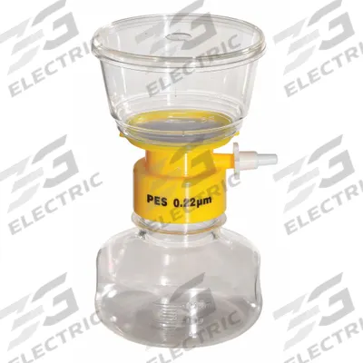 LAB SAFETY SUPPLY Filter Unit: 0.22 um Max Particle Size, 50 mm Dia, PES, Includes Stopper - Vacuum Filter Systems