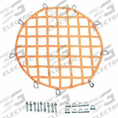 US NETTING Safety Netting System: 5 in Mesh Size, Perimeter Netting, Orange, 4 ft Lg - Hatch Safety Netting for Workers