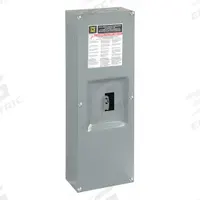 SQUARE D Circuit Breaker Enclosure: 2 Spaces, 200 A Amps, Surface Mounting, Indoor (MPN Q22200NS). Key specifications — For Use With: Square D QBL, QDL, QGL and QJL Circuit Breakers; Mounting Style: Surface; Location: Indoor; Brand: SQUARE D.