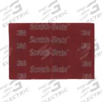 SCOTCH-BRITE Sanding Hand Pad: 6 in x 9 in, Aluminum Oxide, Very Fine, Maroon, 7447 Pro, 60 PK (MPN 7100023339). Key specifications — Series: 7447 Pro; Brand: SCOTCH-BRITE.