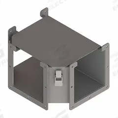Wireway Tee: 6 in Wd, 6 in Ht, 12 in, Hinged Cover with Quick-Release Latches, Steel (MPN F66LTA). Key specifications — Cover Location: Top; Brand: HOFFMAN; With Knockouts: No.