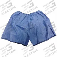 HCS Exam Shorts: SMS, Elastic, M Named Size, 28 in Waist Size - Min, 35 in Waist Size - Max, 50 PK (MPN HCS4001). Key specifications — Named Size: M; Color: Blue; Material: SMS; Brand: HCS; Waist Closure: Elastic.