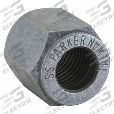 PARKER Compression Fitting Nut: 1/2 in OD size, 3/4"-16 Thread Size, Compression - Flareless Bite-Type Stainless Steel Compression Fittings