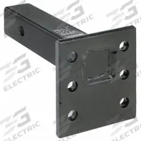 BUYERS PRODUCTS Pintle Hook Mounting Plate: 15,000 lb Gross Vehicle Wt Capacity, 2 in x 2 in (MPN PM105). Key specifications — Size: 2 in x 10 in; Includes: 5-3/4 in Plate; Material: Steel; Shank Diameter: 2 in x 2 in; Brand: BUYERS PRODUCTS.