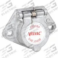 VELVAC Socket: 7-Way, Plastic, Vehicle and Trailer, Split Pins (MPN 593084)