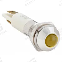 APPROVED VENDOR Raised Panel Light: 5/16 in Panel Mounting Hole Dia, LED, Yellow, Raised Head, M08 (MPN 24M049). Key specifications — Brand: APPROVED VENDOR; Electrical Connection: 0.11 Male Quick Disconnect.