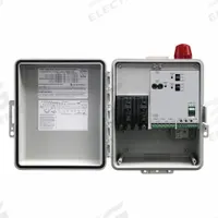 SJE-RHOMBUS Control Panel: Duplex, Single Phase, 120/208/240V AC, 0 to 12 A, 3 Switches Included, 4X (MPN 1053264). Key specifications — Current: 0 to 12 A; Rated Voltage: 120/208/240V AC; Alert Output: Audio; Intrinsic Safety: Not Specified Intrinsically Safe; Includes Reversing: Non-Reversing; Dosing Schedule: Demand Dose; Brand: SJE-RHOMBUS.