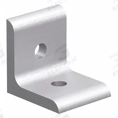 Inside Corner Bracket: Inside-Corner Bracket, 40 Series, 40 mm x 36 mm x 40 mm, 2 Holes, Silver (MPN 40-4302). Key specifications — Material: Aluminum; Brand: 80/20; Finish: Anodized.