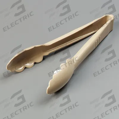 CARLISLE Serving Tongs: 8 7/8 in Overall Lg, Beige, NSF Certified, Plastic, Beige