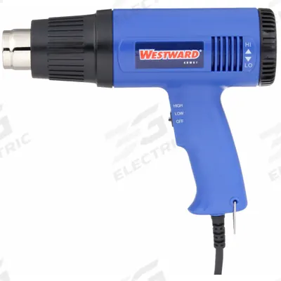 WESTWARD Heat Gun Kit: Pistol-Grip, Surface Temp Control, 120V AC, Two-Prong - Surface Temperature Control Pistol-Grip Heat Guns