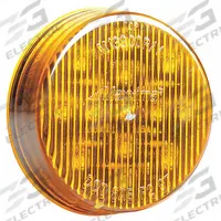 MAXXIMA Clearance Marker Light: Clearance Light, LED, Round, Surface Mount, Amber, Grommet, Pigtail (MPN AX10YG-KIT). Key specifications — Lens Color: Amber; Brand: MAXXIMA; Electrical Connection: Pigtail; Lighting Technology: LED; Mount Type: Grommet; SAE Lens Code: P2.