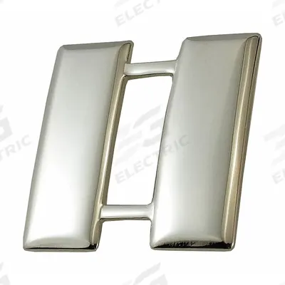 HEROS PRIDE Metal Rank Insignia: Capt. Bars - Smooth, 1 in, Silver, Metal, Rank Insignia - Metallic Insignia
