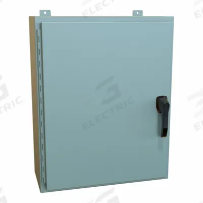 HAMMOND Enclosure: Steel, 30 in x 24 in x 10 in, NEMA 12/13/3R/4, Solid Cover - Steel Washdown Enclosures