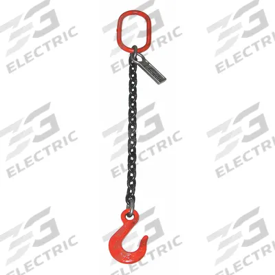 LIFTALLOY Single Leg Chain Sling: 9/32 in Chain Trade Size, 100 Chain Grade, Grab Hook - Grade-100 Single-Leg Chain Slings