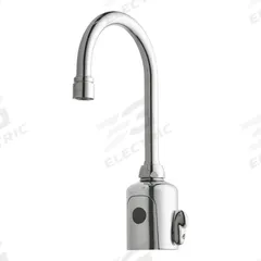 CHICAGO FAUCETS Bathroom Sensor Faucet: HyTronic Gooseneck, Cast Brass, Polished Chrome Finish (MPN WWG116.223.AB.1T). Key specifications — Brand: CHICAGO FAUCETS; Includes: Mounting Hardware; Series: HyTronic Gooseneck.
