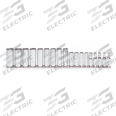 PROTO Socket Set: 3/8 in Drive, 18 Piece, 12-Point, Metric - SAE & Metric Socket Sets