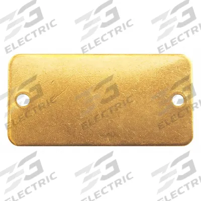APPROVED VENDOR Blank Tag: Brass, Yellow, 0.035 in Thick, Rectangle, 3 in x 1 1/2 in - General Purpose Blank Valve Tags