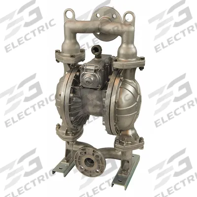 Dayton Double Diaphragm Pump: 316 Stainless Steel Body, 1 1/2 in, Flange Connection - Stainless Steel Housing AODD Pumps