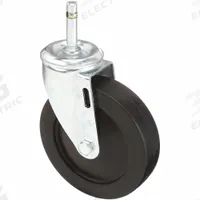 APPROVED VENDOR Stem Caster: Swivel, No Brake, 5 in Wheel Dia., 1 1/4 in Wheel Wd, 6 in Mounting Ht (MPN P12S-R050D-SG2). Key specifications — attr1111099: APPROVED VENDOR; attr1111095: Black; attr1176855: Swivel.