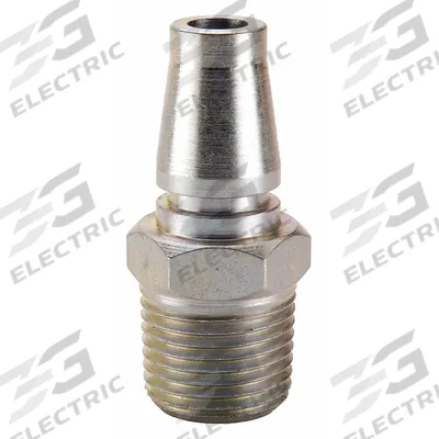PARKER Quick Connect Hose Coupling: 1/2 in Body Size, Plug, Push-to-Connect, Steel - Schrader Quick-Connect Air Couplings