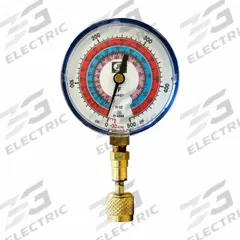 JB INDUSTRIES Test Gauge: Test Gauge, 0 psi to 800 psi, Non-Liquid Filled, 3 1/8 in Dia, Blue (MPN QC-G861). Key specifications — Brand: JB INDUSTRIES; Accuracy: ± 1%; Color: Blue; Calibration Certificate Type: Not Certified; For Refrigerant Type: R-410A.