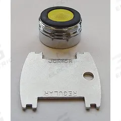 CHICAGO FAUCETS Outlet: 2.2 gpm Flow Rate, Aerated Flow Outlet, Brass, Chrome Finish, Male, UNS (MPN E12VPJKABCP). Key specifications — Includes: Spanner Wrench; Material: Brass; Product Type: Outlet; Connection Size: 13/16"-27; Brand: CHICAGO FAUCETS.