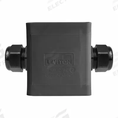 LEVITON Portable Outlet Box: Portable Outlet Box, 1 Gangs, 3R, Black - Portable Power Outlet Boxes
