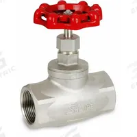 SHARPE Globe Valves: For Steam Media, Stainless Steel, 1 1/4 in Pipe Size, FNPT x FNPT, Female, NPT (MPN 4371006160). Key specifications — Seat Material: Metal; Brand: SHARPE; Stem: Rising.