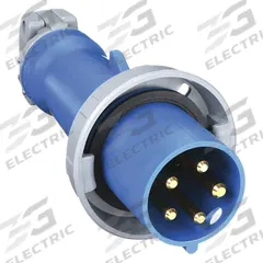 HUBBELL Pin and Sleeve Plug: Blue, 120/208V AC, Three Phase, 60 A, 4 Pole, 5 Wire, IEC Grounding (MPN HBL560P9W). Key specifications — Brand: HUBBELL.