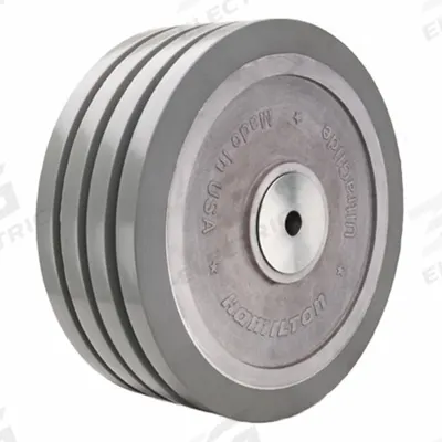 HAMILTON Caster Wheel: 12 in Wheel Dia., 4 in Wheel Wd, Polyurethane, 5,650 lb Load Rating - Easy-Roll Polyurethane Tread on Steel Core Wheels