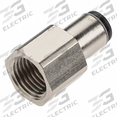 LEGRIS Push-Fit Fitting: 10 mm OD Size, Push-to-Connect x FBSPP, Brass, 36 mm Overall Lg - Polybutylene & Brass Tube Fittings