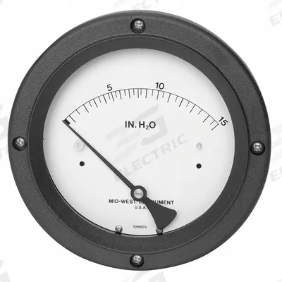 MIDWEST INSTRUMENT Differential Pressure Gauge: Back, 1/4 in NPT Female, ±3-2-3% Gauge Accuracy - Medium & High Operating Pressure Differential Gauges