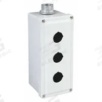 SCHNEIDER ELECTRIC Push Button Enclosure: 30mm, 3 Holes, Non-Metallic, NEMA 1/12/3/4/4X (MPN 9001SKY3). Key specifications — attr211299: SCHNEIDER; attr1043605: Washdown-Corrosion-Resistant.