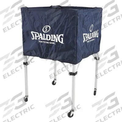 SPALDING Ball Cart: 25 in Overall Lg, 25 in Overall Wd, 35 1/2 in Overall Ht, Nylon - Equipment Racks