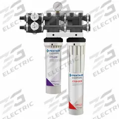 EVERPURE Water Filtration System: 0.5 micron, 2.5 gpm, MNPT, 23 1/4 in Overall Ht, 20,000 gal (MPN 170-52081-75). Key specifications — Brand: EVERPURE; Reduces: Chlorine; Filter Media: Catalytic Carbon.