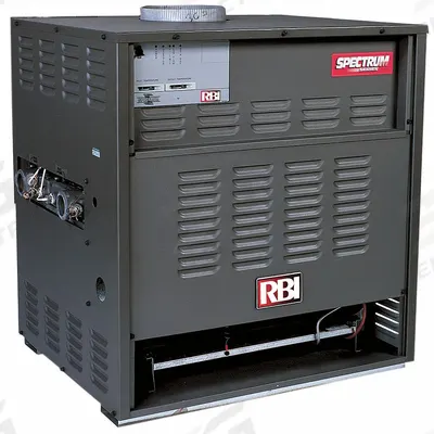 RBI Hot Water Boiler: Hot Water, Natural Gas, 248,000 BtuH AHRI Net BtuH - Gas-Fired Whole-House Hot Water & Steam Boilers