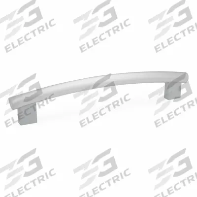 JW WINCO Pull Handle: Threaded Holes, Aluminum, Silver - Load-Rated Arched Tubular Pull Handles
