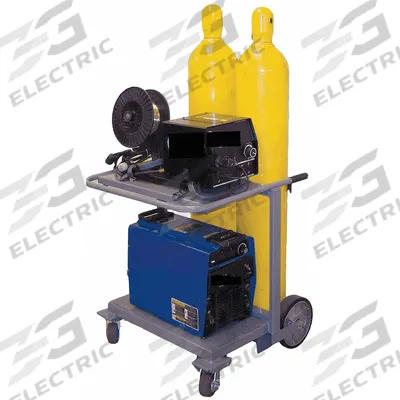 SAFTCART Running Gear with Cylinder Rack: For 9 1/2 in Max Cylinder Dia, Caster/Flat Free - Universal Welder & Cylinder Rack Carts
