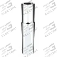 MILWAUKEE Deep Well Socket: Metric, 1/2 in Drive Size, 14 mm Socket Size, 6-Point, Deep, Chrome (MPN 45-34-9138). Key specifications — attr1204417: MILWAUKEE; attr1204392: Chrome.