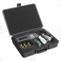 YSI Handheld Multiparameter Meter Kit: Dissolved Oxygen/Temp, Probe, Reagents Sold Separately (MPN DO200ACC-04). Key specifications — Test Parameters: Dissolved Oxygen; Manufacturer Part Number: DO200ACC-04; Configured Test Parameters: Dissolved Oxygen; Measurement Components Included: Probe; Other Accessories Included: Carrying Case; Reagents and Solutions Included: Reagents Sold Separately.